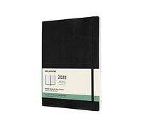 Moleskine Agenda Settimanale 2022, Agenda Settimanale 12 Mesi, Weekly Planner e Notebook, Copertina Morbida, Formato XL 19 x 25 cm, Colore Nero, 144 Pagine