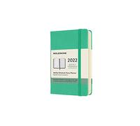 Moleskine, Agenda Settimanale 2022, Agenda Settimanale 12 Mesi, Weekly Planner e Notebook, Copertina Rigida, Formato Pocket 9 x 14 cm, Colore Verde Gelo, 144 Pagine
