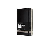Moleskine, Agenda Settimanale 2022 Professionale, Agenda Settimanale 12 Mesi con Layout Verticale, Planner con Suddivisione Oraria, Copertina Rigida, Formato Large 13 x 21 cm, Colore Nero, 288 Pagine