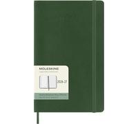 Moleskine 18 Monate Wochen Notizkalender 2026/2027, L/A5, 1 Wo = 1 Seite, rechts linierte Seite, weicher Einband, Myrtengrün