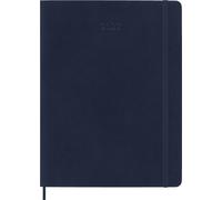 Moleskine Agenda Settimanale 2027, Planner 12 Mesi Con Spazio Per Note, Copertina Morbida e Chiusura Elastica, Formato XL 19x25 cm, Colore Blu Zaffiro