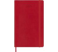 Moleskine Agenda Settimanale 2027, Planner 12 Mesi Con Spazio Per Note, Copertina Morbida e Chiusura Elastica, Formato Large 13x21 cm, Colore Rosso Scarlatto
