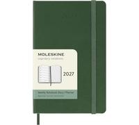 Moleskine Classic 12 Month 2027 Weekly Planner, Hard Cover, Pocket (3,5" x 5,5"), Myrtle Green, 144 pagine