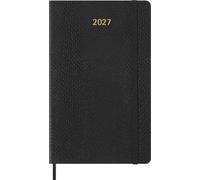Moleskine Agenda Settimanale 2027, Precious and Ethical Planner 12 Mesi Con Spazio Per Note, Copertina Morbida Vegana Effetto Pitonato e Confezione Regalo, Formato Large 13x21 cm, Colore Nero