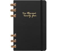 Moleskine Agenda Settimanale e Mensile Spirale 12 Mesi 2024, Agenda 2024, Formato Large 15x21, Copertina Rigida e Chiusura Elastica, Colore Nero