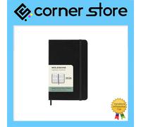 Moleskine 12 Monate Wochenkalender 2026, Pocket/A6, 1 Wo = 2 Seiten, vertikal, fester Einband, Schwarz