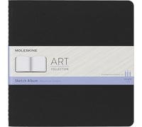 Moleskine - Quaderno da Disegno Art Collection con Copertina Rigida, Carta Adatta a Penne, Matite, Carboncino, Colore Nero, Formato Quadrato 19 x 19 cm, 88 Pagine