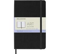 Moleskine Art Sketchbook, Album da Disegno per Schizzi, Carta Adatta per Matite, Pastelli, Penne Stilografiche e Pennarelli, Copertina Rigida, Colore Nero, Formato Medio 11,5 x 18 cm, 88 Pagine
