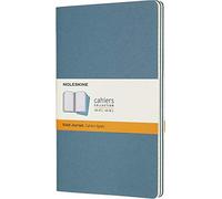 Moleskine Cahier Journal, Set 3 Notebooks with Ruled Pages, Cardboard Cover with