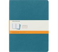 Moleskine Cahier Journal, Set 3 Quaderni a Righe, Copertina in Cartoncino con Cucitura a Vista in Cotone, Colore Blu Brillante, 124 Pagine, Formato Extra Large 19 x 25 cm