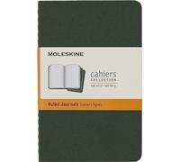 Moleskine Cahier Journal - Set 3 Quaderni con Pagina a Righe, Pocket, Verde (Mirto)