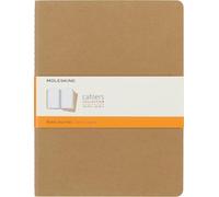 Quaderno Cahier Journal Moleskine XL a righe beige. Kraft Brown. Set da 3