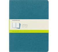 Moleskine Cahier Journal, Set 3 Quaderni con Pagine Bianche, Copertina in Cartoncino con Cucitura in Cotone Visibile, Colore Blu, Formato Extra Large 19 x 25 cm