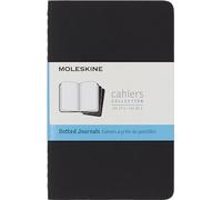 Moleskine Cahier Journal, Set 3 Quaderni con Pagine Puntinate, Copertina in Cartoncino con Cucitura in Cotone Visibile, Colore Nero, 124 Pagine, Formato Pocket 9 x 14 cm