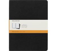 Quaderno Cahier Journal Moleskine XL a righe nero. Black. Set da 3