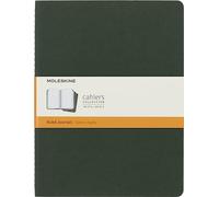 Moleskine Cahier Journal – Set di 3 quaderni a righe, copertina cartone verde mirto XL 19x25 cm