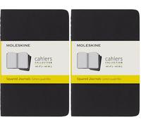 Moleskine Cahier Journal, Set di 6 Quaderni con Pagine a Righe, Copertina in Cartone con Cucitura in Cotone Visibile, Colore Nero, Pocket, 64 Pagine