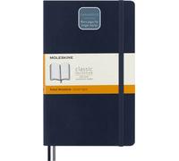 Moleskine - Classic Notebook Expanded, Taccuino a Righe, Copertina Morbida e Chiusura ad Elastico, Formato Large 13 x 21 cm, Colore Blu Zaffiro, 400 Pagine