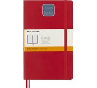 Moleskine Classic Notebook Expanded, Taccuino a Righe, Copertina Morbida e Chiusura Elastica, Formato Large 13 x 21 cm, Colore Rosso Scarlatto, 400 Pagine