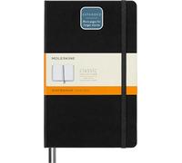 Moleskine Classic Notebook Expanded, Taccuino a Righe, Copertina Rigida e Chiusura ad Elastico, Formato Large 13 x 21 cm, Colore Nero, 400 Pagine
