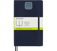 Moleskine - Classic Notebook Expanded, Taccuino con Pagine Bianche, Copertina Morbida e Chiusura ad Elastico, Formato Large 13 x 21 cm, Colore Blu Zaffiro, 400 Pagine