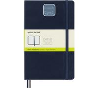 Moleskine - Classic Notebook Expanded, Taccuino con Pagine Bianche, Copertina Rigida e Chiusura ad Elastico, Formato Large 13 x 21 cm, Colore Blu Zaffiro, 400 Pagine