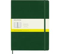 Moleskine Classic Notebook, Taccuino a Quadretti, Copertina Rigida e Chiusura ad Elastico, Formato XL 19 x 25 cm, Colore Verde Mirto, 192 Pagine