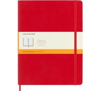 Moleskine Classic Notebook, Taccuino a Righe, Copertina Morbida e Chiusura ad Elastico, Formato XL 19 x 25 cm, Colore Rosso Scarlatto, 192 Pagine