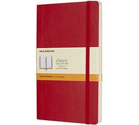 Moleskine Classic Notebook, Taccuino a Righe, Copertina Morbida e Chiusura Elastica, Formato Large 13 x 21 cm, Colore Rosso Scarlatto, 192 Pagine