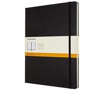 Moleskine Classic Notebook, Taccuino a Righe, Copertina Rigida e Chiusura Elastica, Formato XXL 21.6 x 27.9 cm, Colore Nero