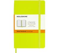 Moleskine - Classic Notebook, Taccuino a Righe, Copertina Rigida e Chiusura ad Elastico, Formato Pocket 9 x 14 cm, Colore Verde Limone, 192 Pagine