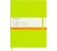 Moleskine - Classic Notebook, Taccuino a Righe, Copertina Rigida e Chiusura ad Elastico, Formato XL 19 x 25 cm, Colore Verde Limone, 192 Pagine