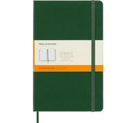 Moleskine Classic Notebook, Taccuino a Righe, Copertina Rigida e Chiusura Elastica, Formato Large 13 x 21 cm, Colore Verde Mirto, 240 Pagine