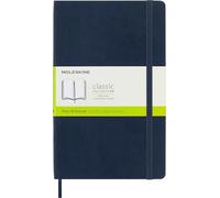 Moleskine taccuino Classic, large, copertina morbida blu, pagina bianca 80550028