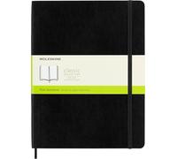 Taccuino Moleskine XL a pagine bianche copertina morbida nero. Black