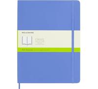Moleskine - Classic Notebook, Taccuino con Pagine Bianche, Copertina Morbida e Chiusura ad Elastico, Formato XL 19 x 25 cm, Colore Blu Ortensia, 192 Pagine