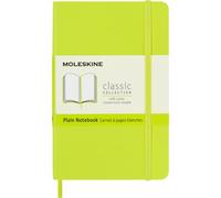 Moleskine Classic Notebook, Taccuino con Pagine Bianche, Copertina Morbida e Chiusura Elastica, Formato Pocket 9 x 14 cm, Colore Verde Limone, 192 Pagine