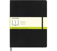 Moleskine Classic Notebook, Taccuino con Pagine Bianche, Copertina Morbida e Chiusura ad Elastico, Formato XXL 21.6 x 27.9 cm, Colore Nero, 192 Pagine