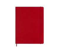Moleskine Classic Notebook, Taccuino con Pagine Bianche, Copertina Rigida e Chiusura Elastica, Formato XL 19 x 25 cm, Colore Rosso Scarlatto, 192 Pagine