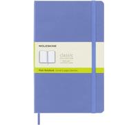 Moleskine Classic Notebook, Large, Plain, Hydrangea Blue, Hard Cover (5 X 8.25)