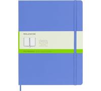 Moleskine - Classic Notebook, Taccuino con Pagine Bianche, Copertina Rigida e Chiusura ad Elastico, Formato XL 19 x 25 cm, Colore Blu Ortensia, 192 Pagine