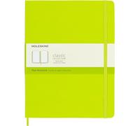 Moleskine Classic Notebook, Extra Large, Plain, Lemon Green, Hard Cover (7.5 X