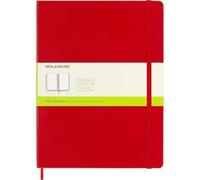 Moleskine Classic Notebook, Taccuino con Pagine Bianche, Copertina Rigida e Chiusura ad Elastico, Formato XL 19 x 25 cm, Colore Rosso Scarlatto, 192 Pagine