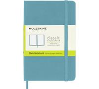 Moleskine Classic Notebook, Taccuino con Pagine Bianche, Copertina Rigida e Chiusura ad Elastico, Formato Pocket 9 x 14 cm, Colore Azzurro Blu Reef, 192 Pagine