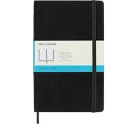 Moleskine Classic Notebook, Taccuino con Pagine Puntinate, Copertina Morbida e Chiusura ad Elastico, Formato Large 13 x 21 cm, Colore Nero, 192 Pagine