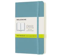 Moleskine Classic Notebook, Taccuino con Pagine Bianche, Copertina Morbida e Chiusura Elastica, Formato Pocket 9 x 14 cm, Colore Azzurro, 192 Pagine