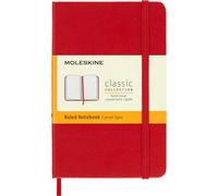 Moleskine Classico Ruled Notebook Scarlet Rosso Tasca Copertina Rigida Elastico