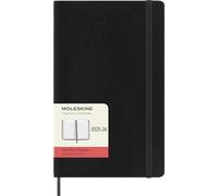 Moleskine Daily Planner 2025-2026, Agenda Giornaliera 18 Mesi con Copertina Morbida e Chiusura Elastica, Formato Large 13 x 21 cm, Colore Nero