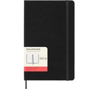 Moleskine 18 Monate Tagesnotizkalender 2025/2026, L/A5, 1 Tag = 1 Seite, Fester Einband, Schwarz