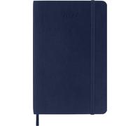 Moleskine Classic 12 Month 2027 - Planner, copertina morbida, tasca (3,5" x 5,5"), blu zaffiro, 400 pagine